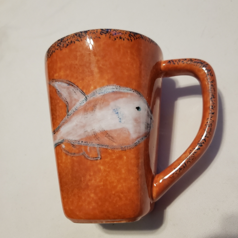 American Atelier fish coffee mug